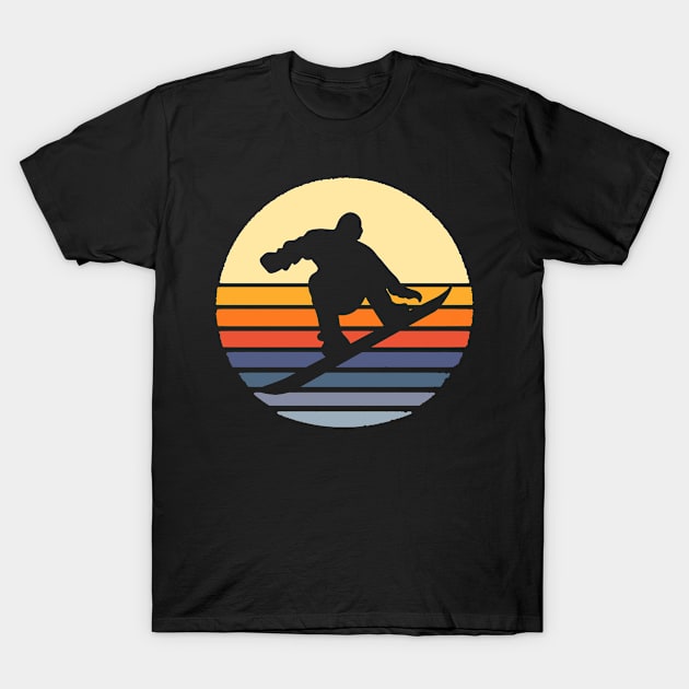 Retro Snowboard Snowboarder T-Shirt by funkyteesfunny